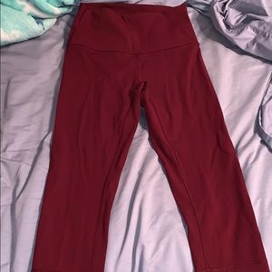 Size 2 Maroon Lululemon Align Leggings